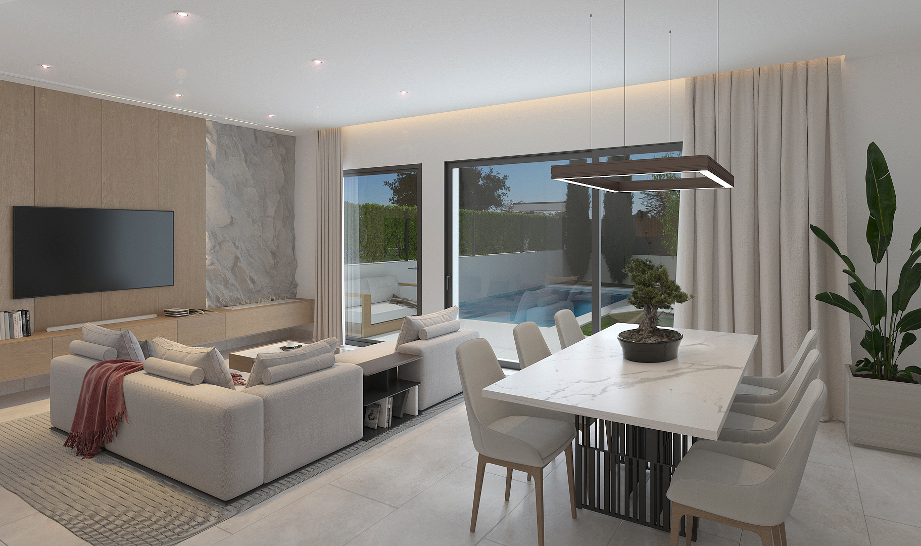 Salón comedor de las villas 16 a 23